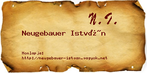 Neugebauer István névjegykártya